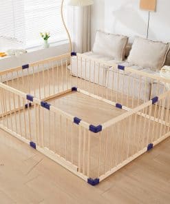 Corralito Portátil de Madera para Niños Bebés y Mascotas en