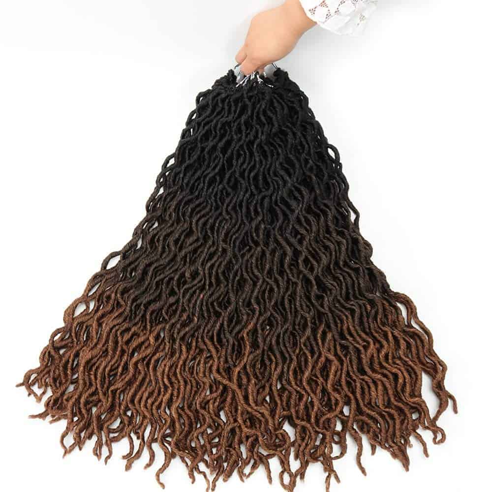 Eliza 24 Pulgadas Rizadas Gypsy Locs Ombre Crochet Hair 7