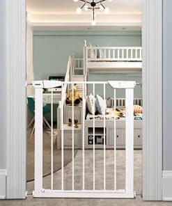 Puerta de Seguridad Para Bebés Estrecha WAOWAO Auto Cierre