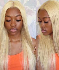 Pelucas de Encaje Frontal T Parte Rubias 613 con Cabello