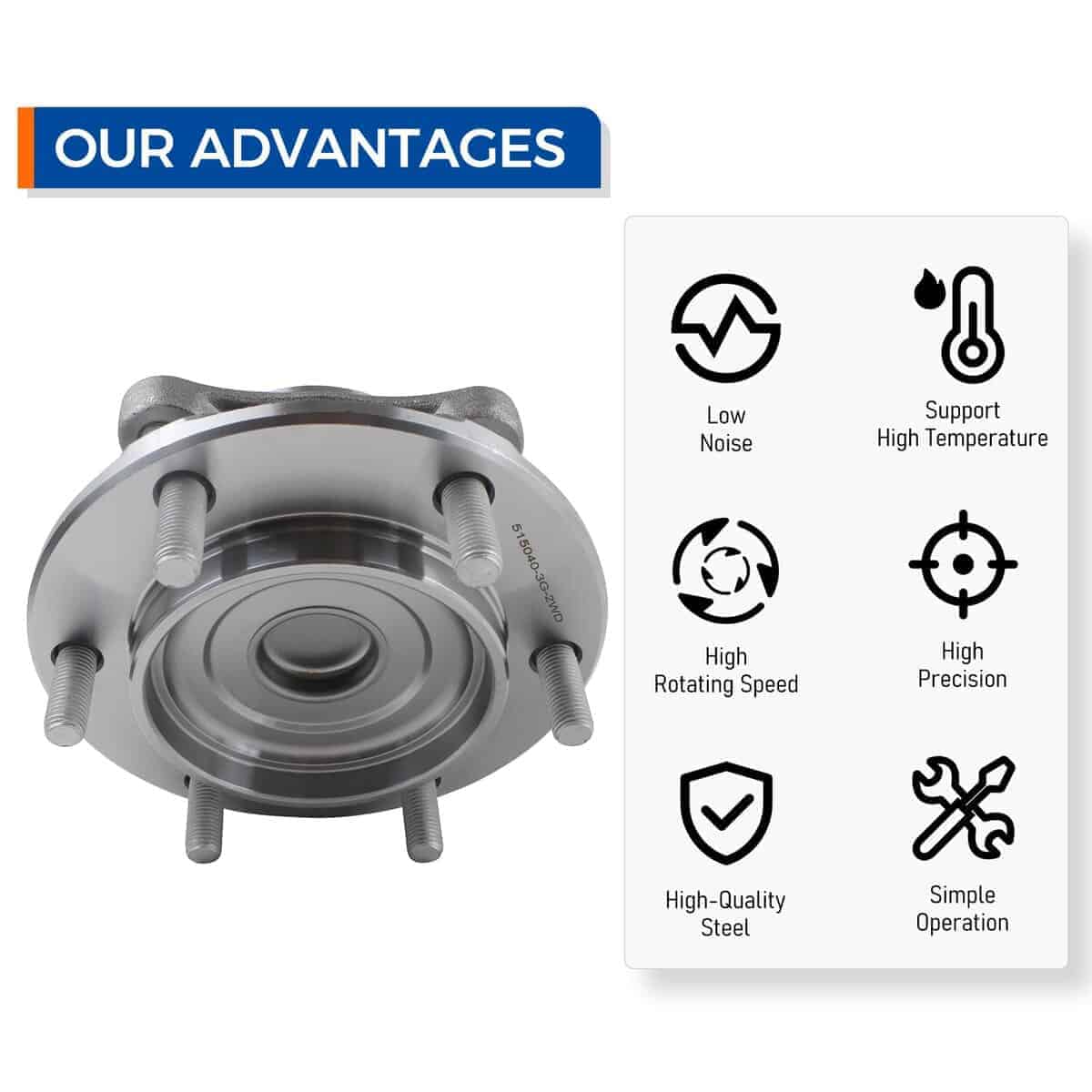MACEL 515040 Ensamblaje de cubo y rodamiento de rueda - Imagen 7