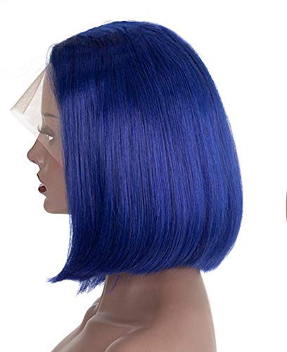 Peluca Bob Azul Smartinnov 13x4 Encaje Frontal de Cabello - Imagen 8