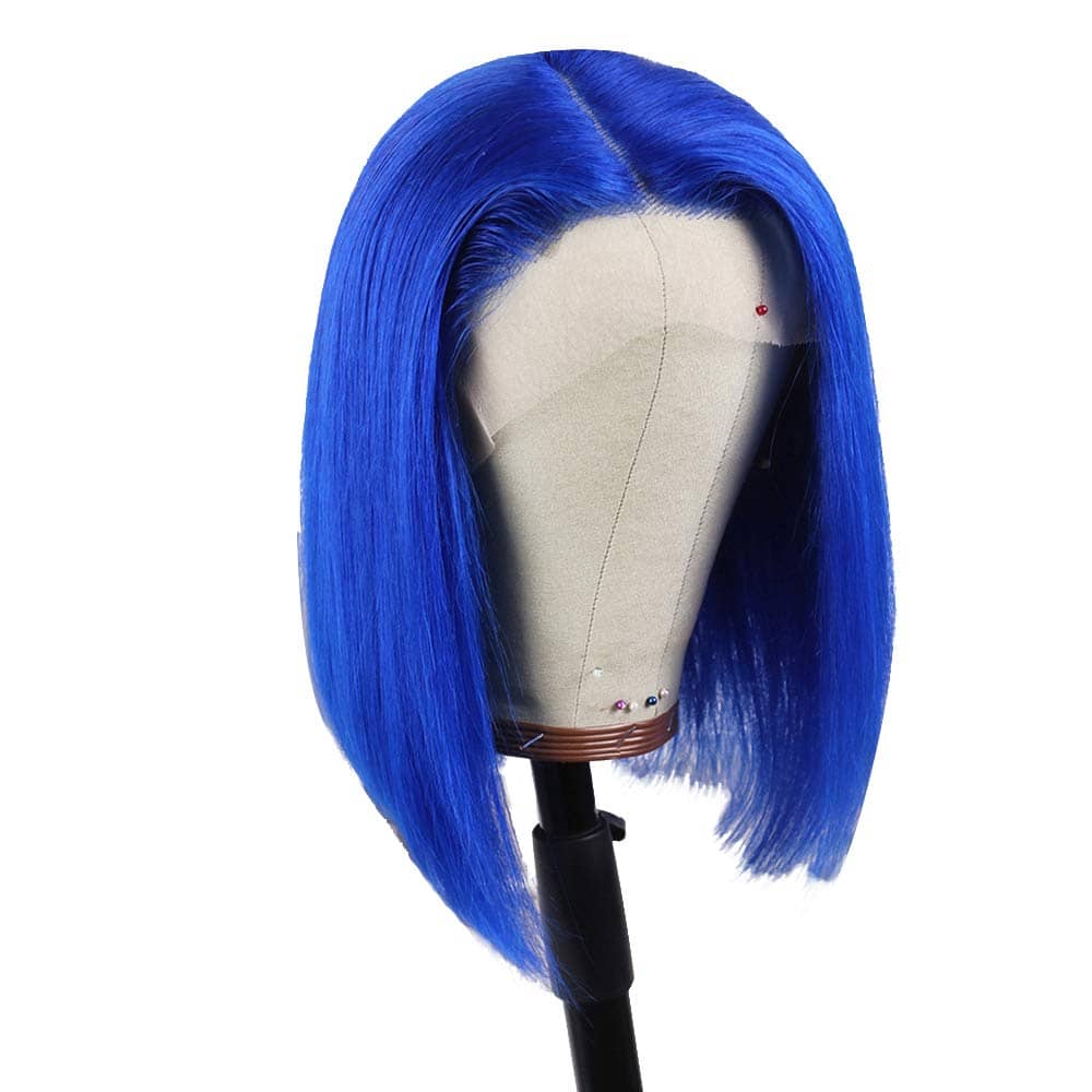 Peluca Bob Azul Smartinnov 13x4 Encaje Frontal de Cabello - Imagen 3