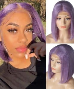 Pelucas bob lilas Smartinnov sin pegamento HD Transparente