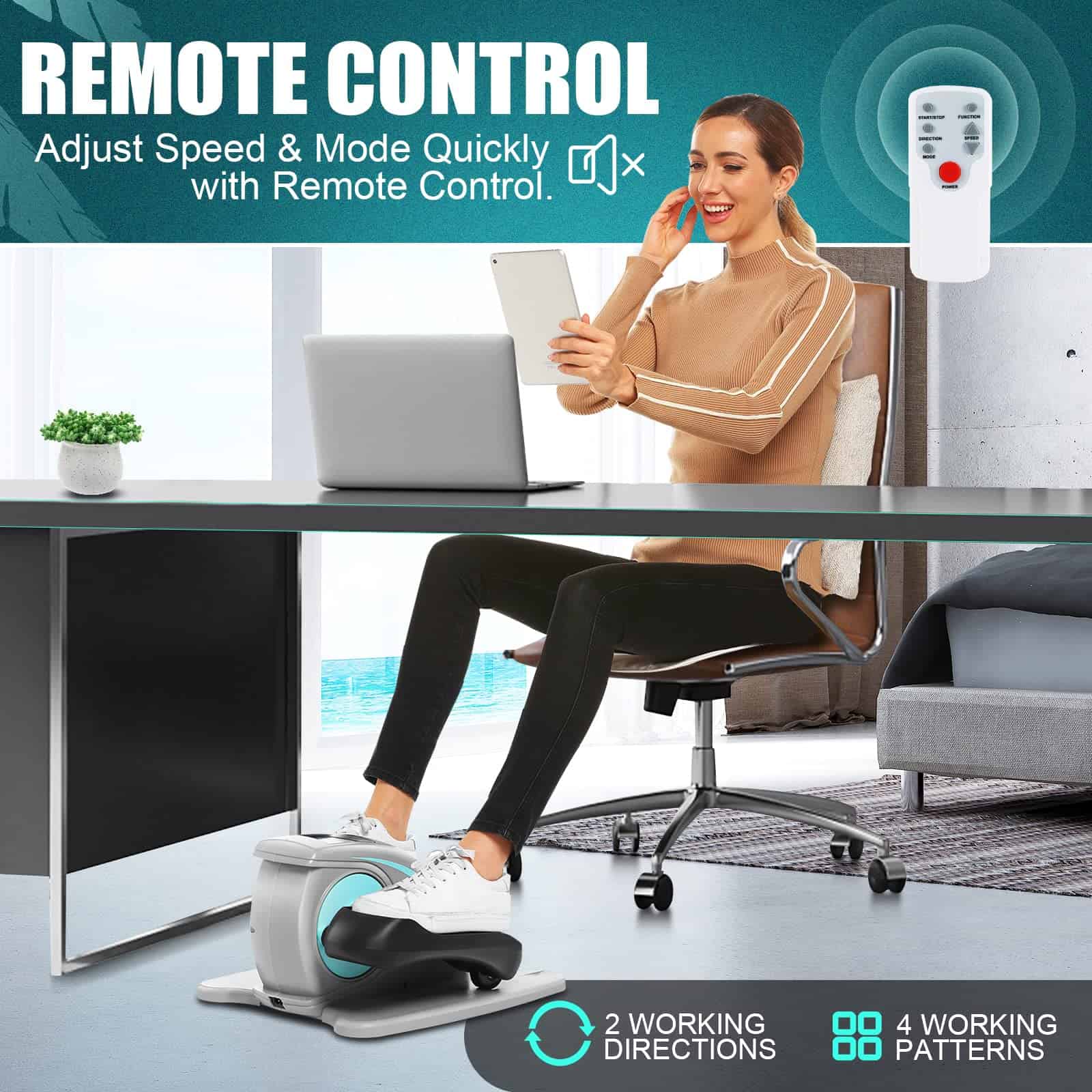 ANCHEER Elíptica Under Desk, Ejercitador de Piernas - Imagen 5