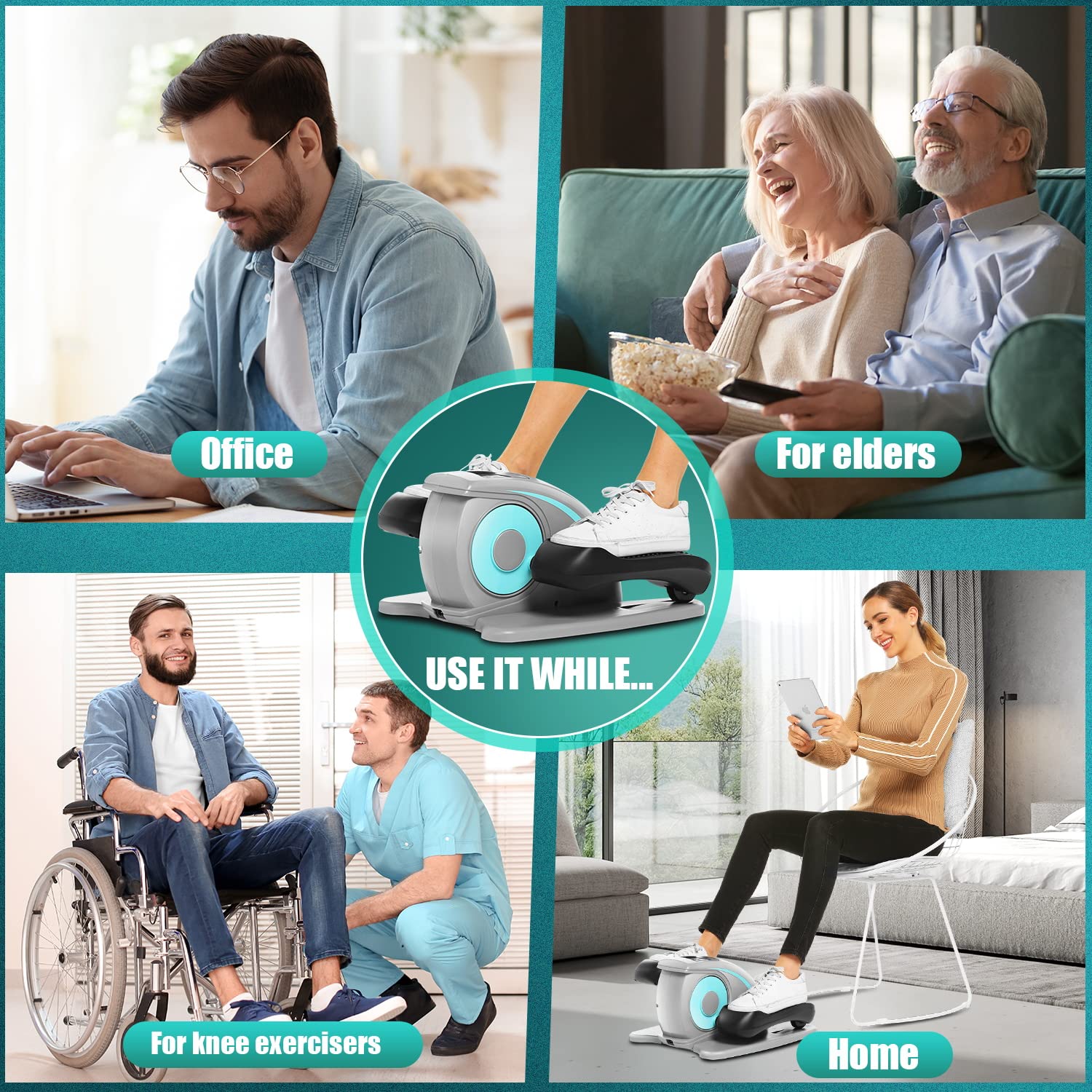 ANCHEER Elíptica Under Desk, Ejercitador de Piernas - Imagen 8