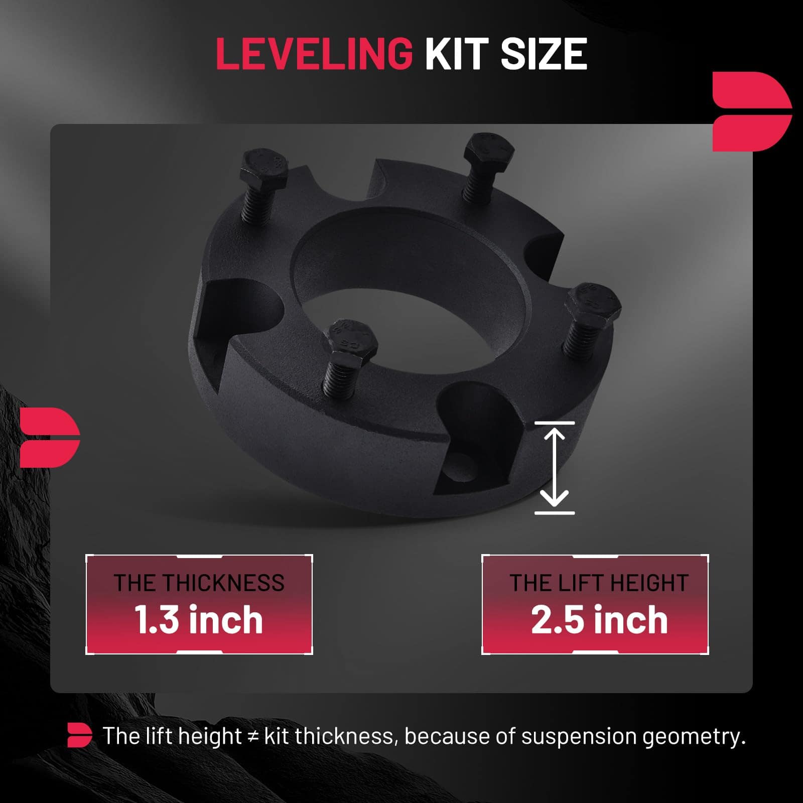 Kit de Nivelación de Suspensión Delantera de 2.5 pulgadas - Imagen 4