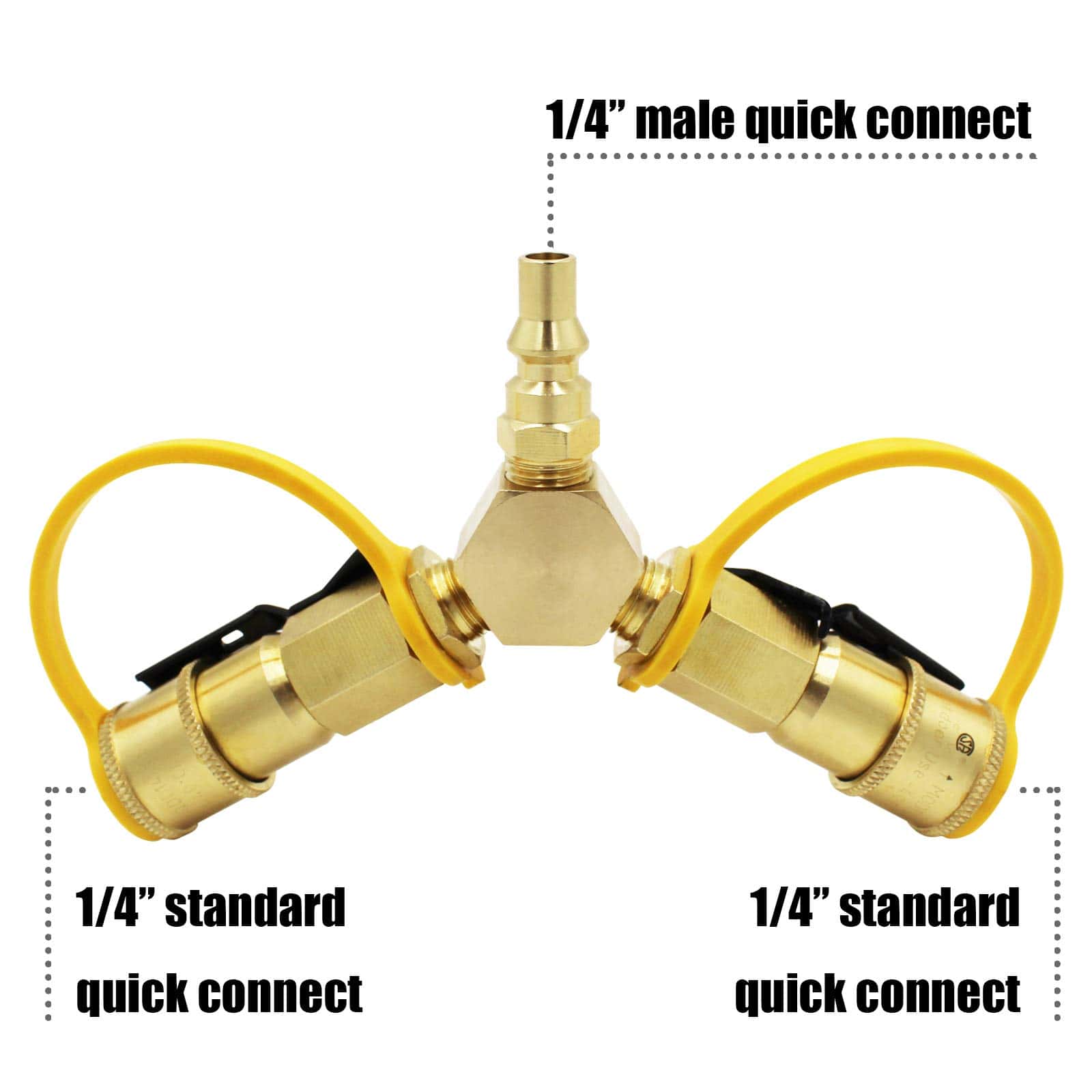MCAMPAS 1/4" Adaptador Divisor de Conexión Rápida de - Imagen 5