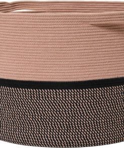 Cesto grande de cuerda de algodón de 24" x 24" x 17" tamaño