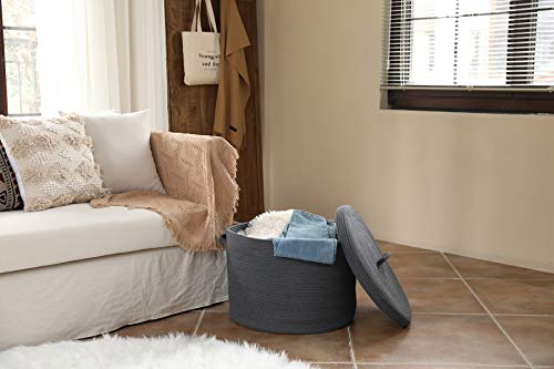 Canasta de Almacenamiento Extra Grande de 20" -Gris Oscuro - Imagen 6