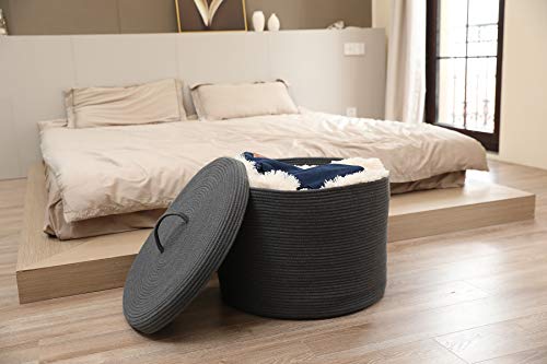 Canasta de Almacenamiento Extra Grande de 20" -Gris Oscuro - Imagen 9