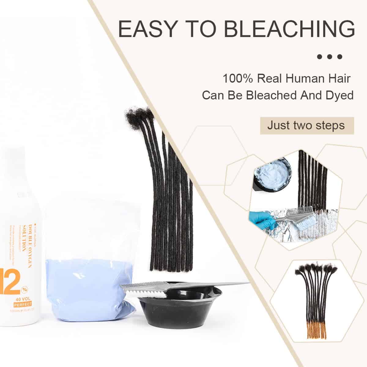 Extensiones de Dreadlocks de Pelo Humano Real de 0.2cm y - Imagen 6