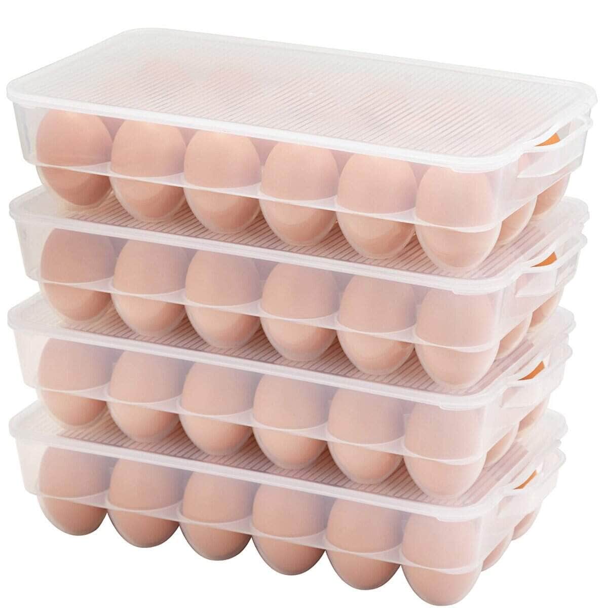 Porta huevos cubierto Eslite, almacenamiento de -Clear