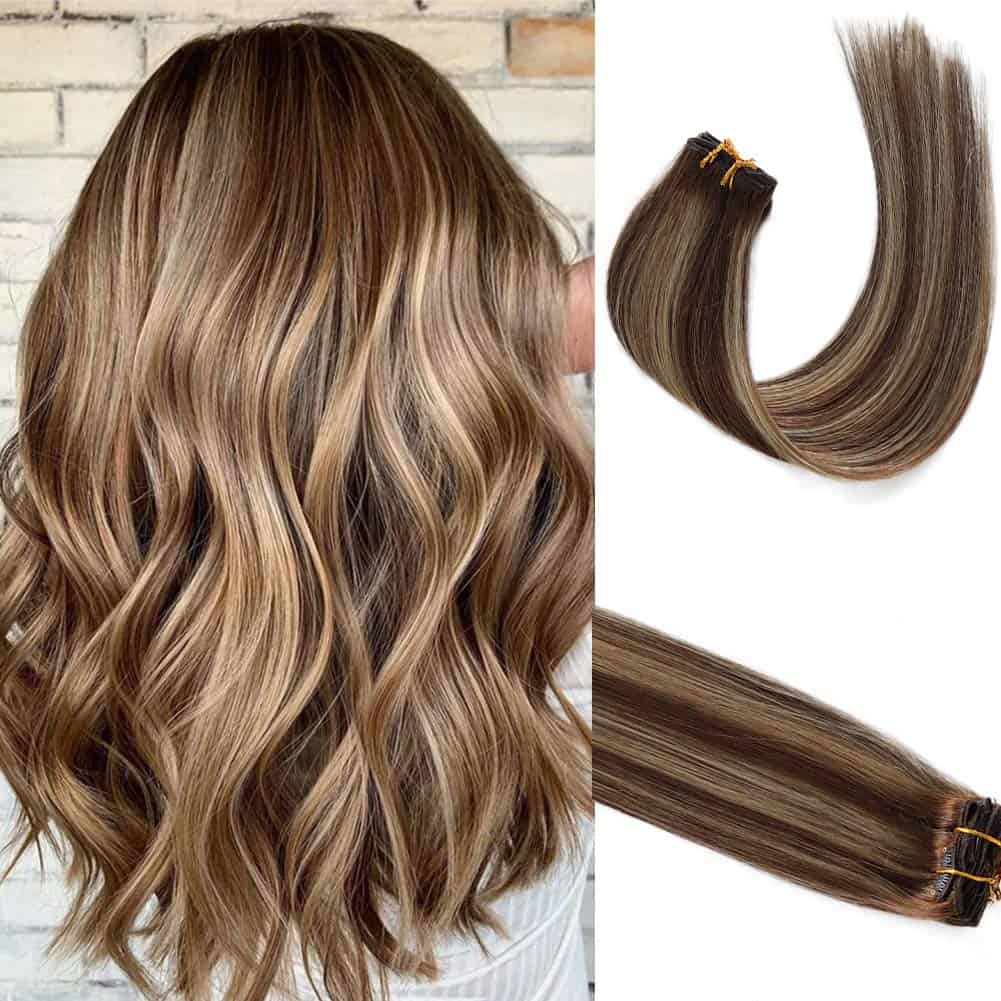 Extensiones de Cabello Clip en 7 Piezas Remy Recto Completo