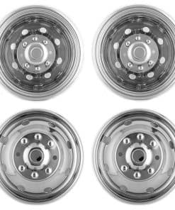 Puermto 4pc 16" Cubiertas de ruedas doblemente pulidas de