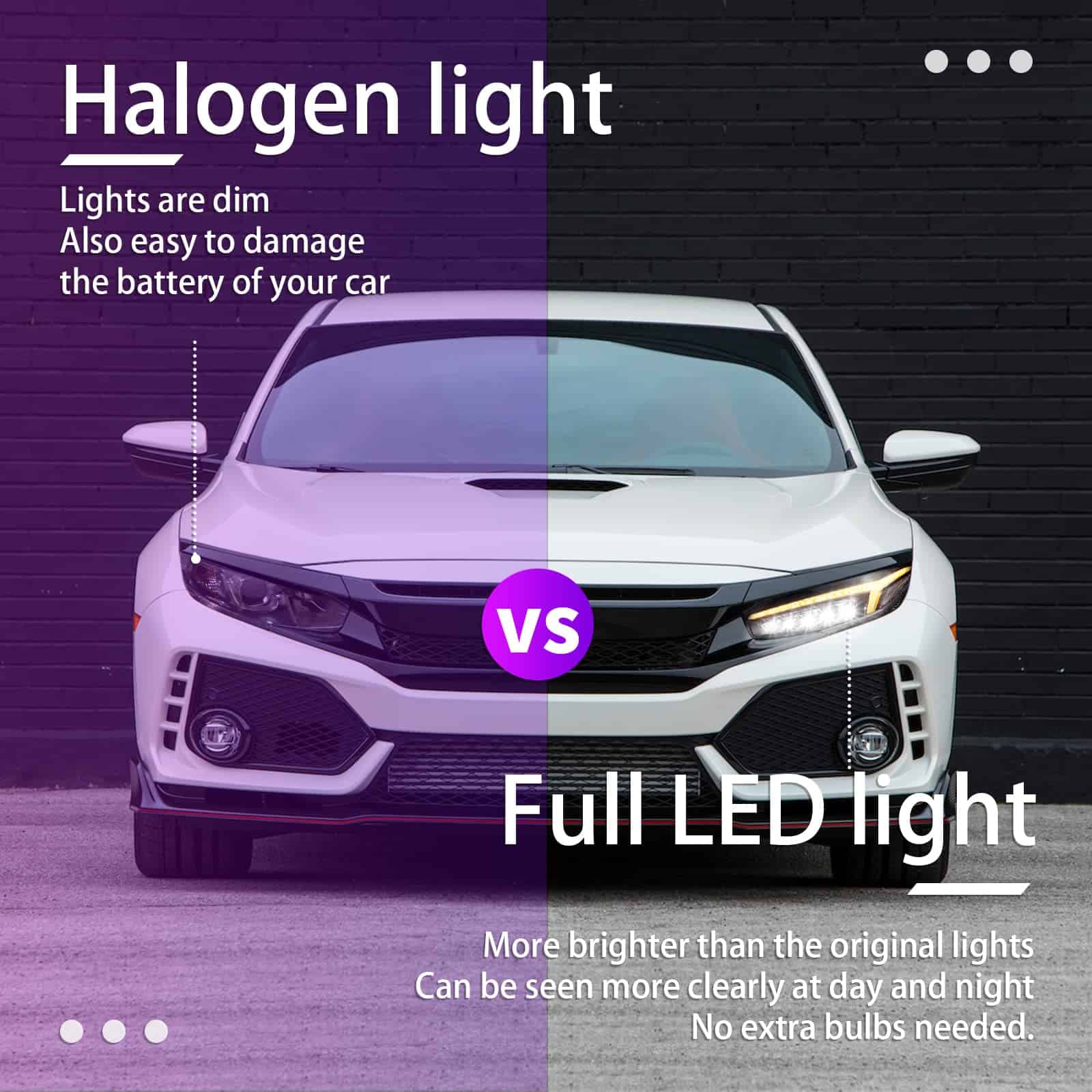 Faros ARCHAIC para Honda Civic de 10ª Generación 2016-2022, - Imagen 6