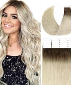 Extensiones de Cabello Natural Remy Tape in Dip Dyed