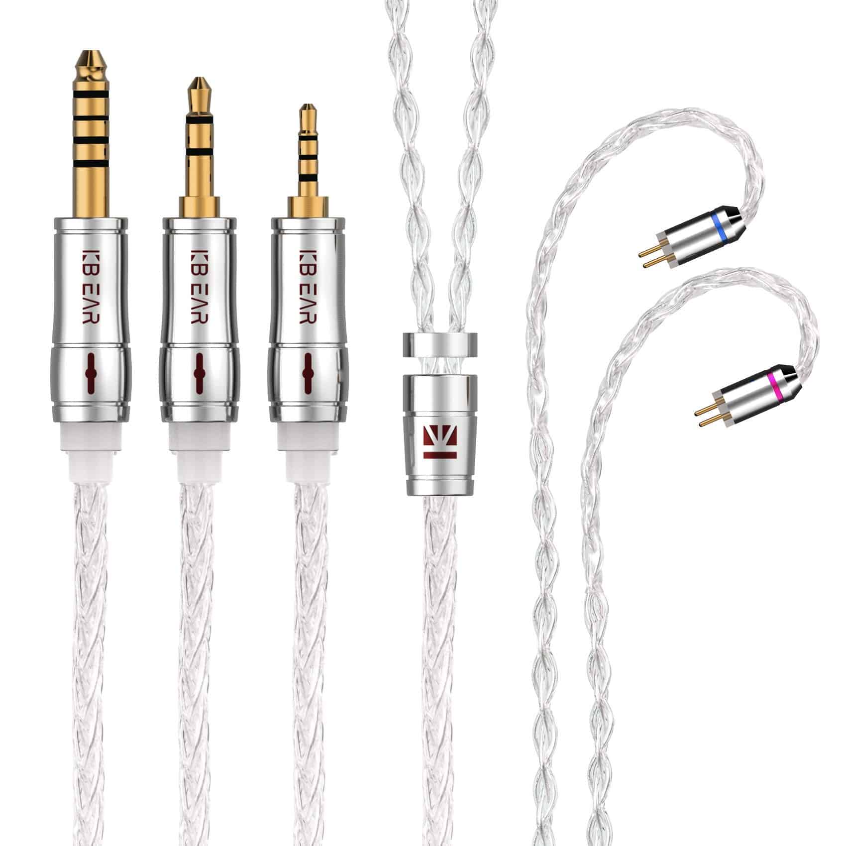 Cable de auriculares de plata de 8 núcleos 2 pines 0.78mm - Imagen 6