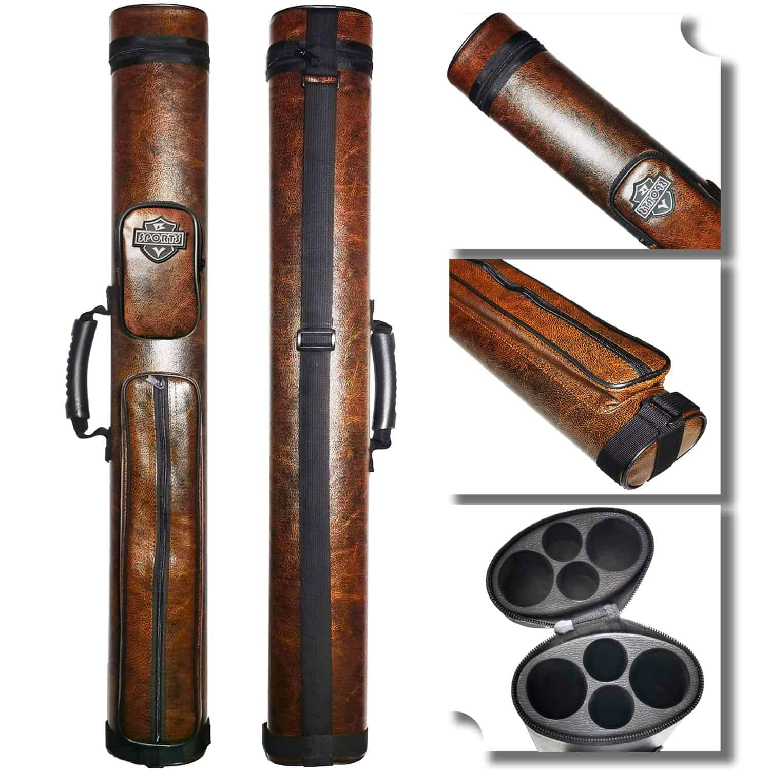 Estuche rígido para 2x2 tacos BY SPORTS Oval Pool Cue