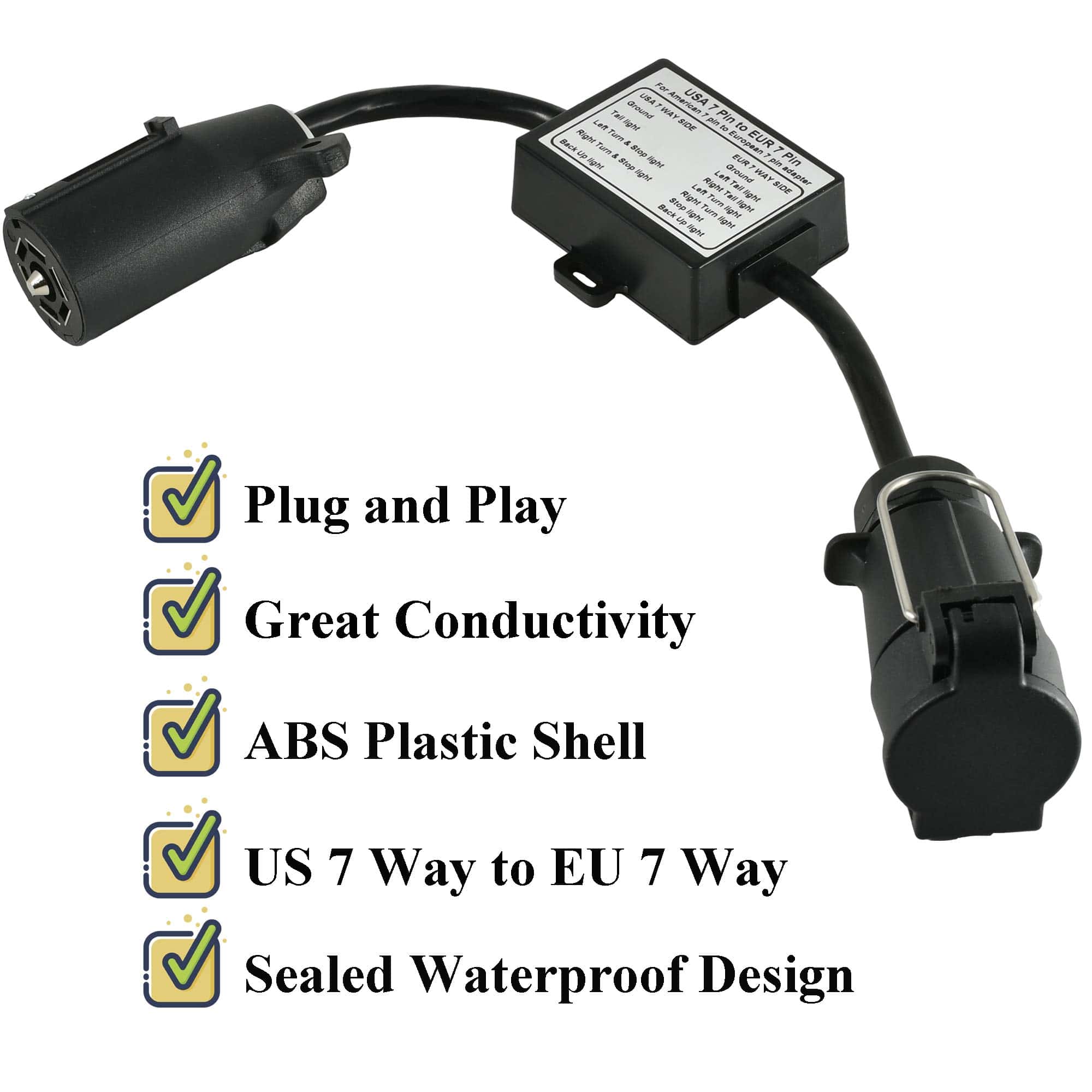 Oyviny USA to EU Trailer Light Converter Adaptador de - Imagen 8