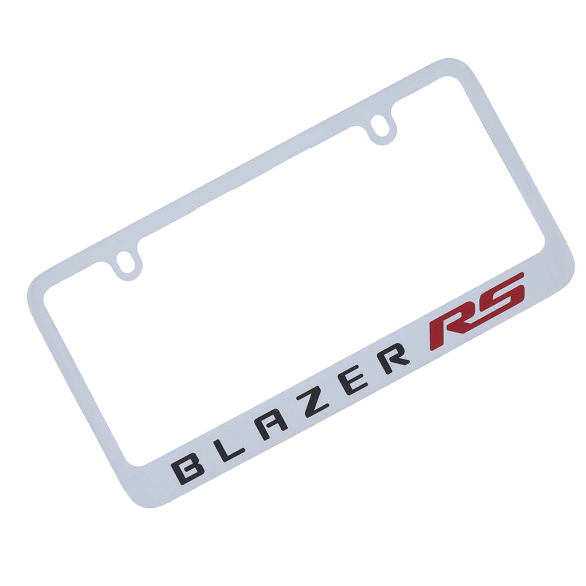 Marco de placa de matrícula grabado para Chevrolet Blazer