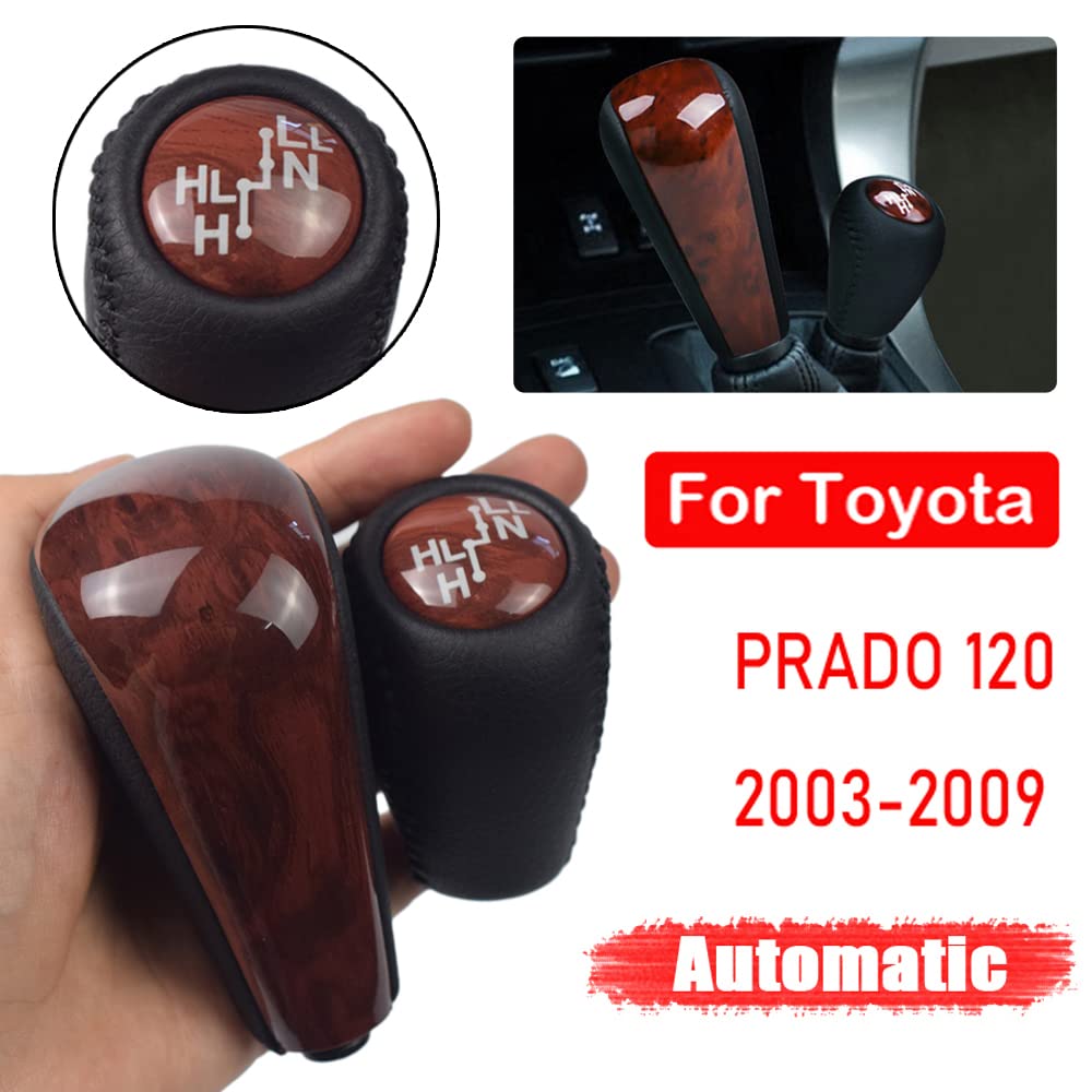 Palanca de cambios automática de cuero con madera de 4 - Imagen 6