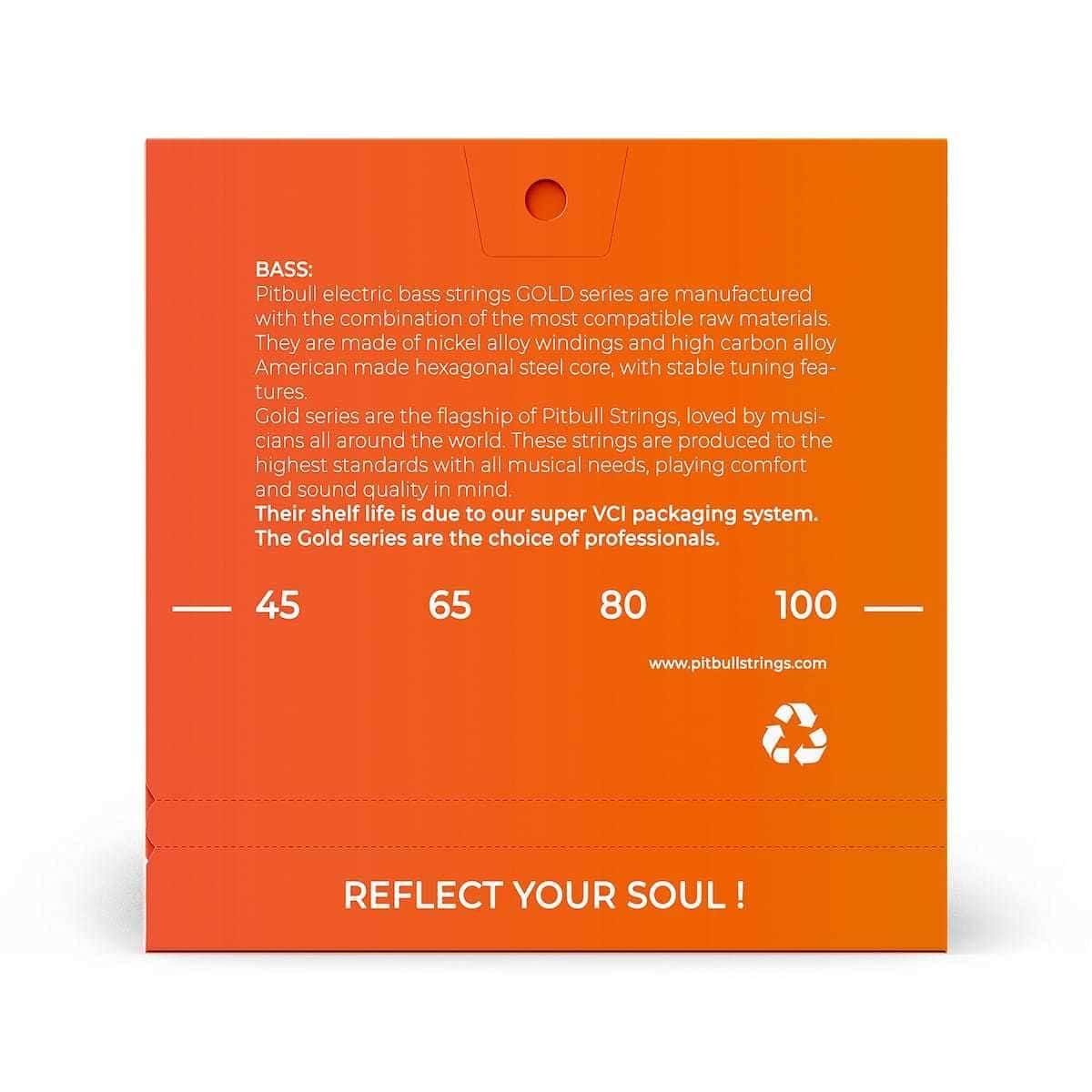 Cuerdas para Bajo Pitbull Gold Series (4 CUERDAS 45-100 - Imagen 3