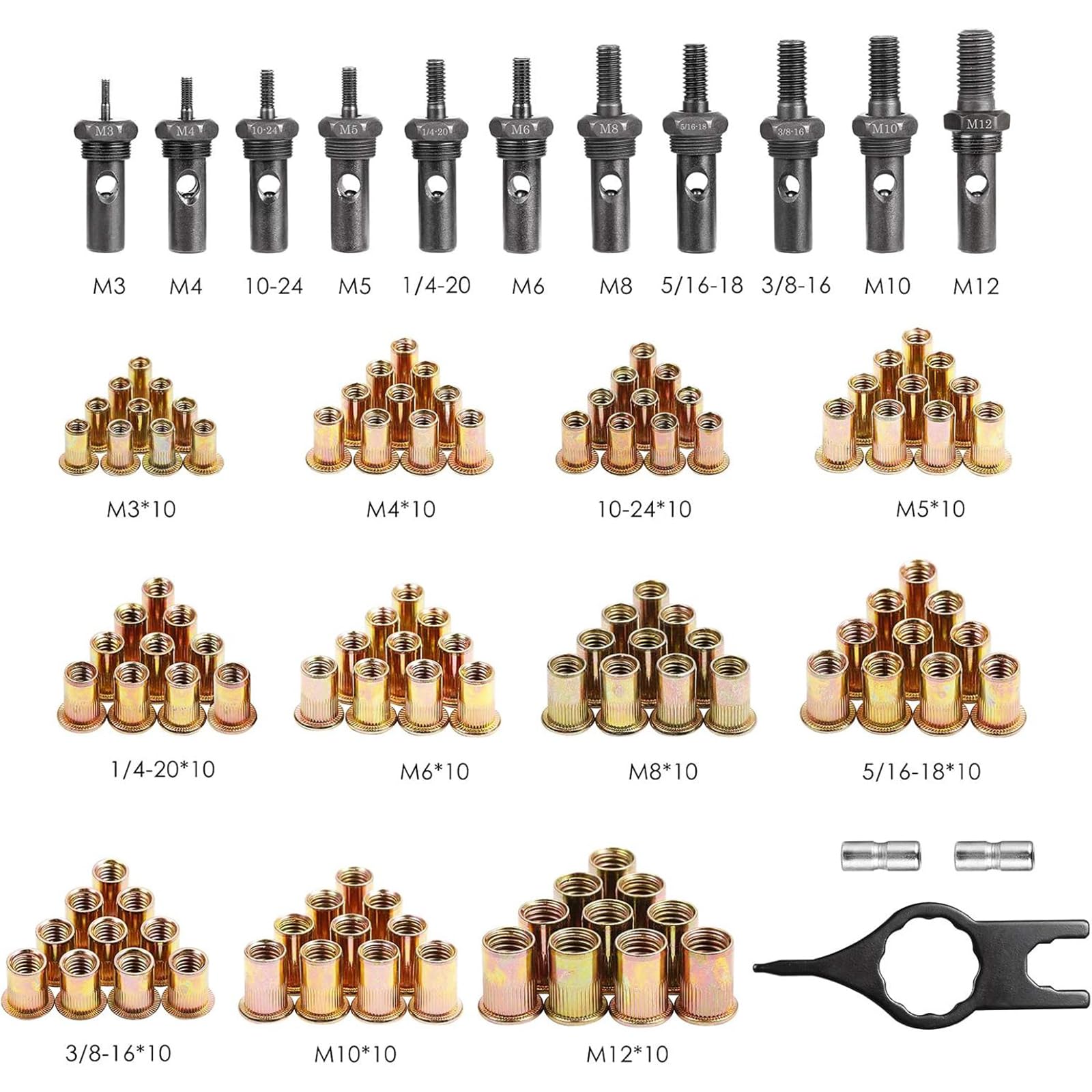 Herramienta de tuercas remachables de 16" WETOLS, Kit - Imagen 3