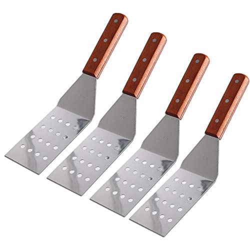 Volteador de Acero Inoxidable Resistente para Sartenes,