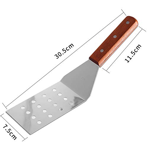 Volteador de Acero Inoxidable Resistente para Sartenes, - Imagen 3