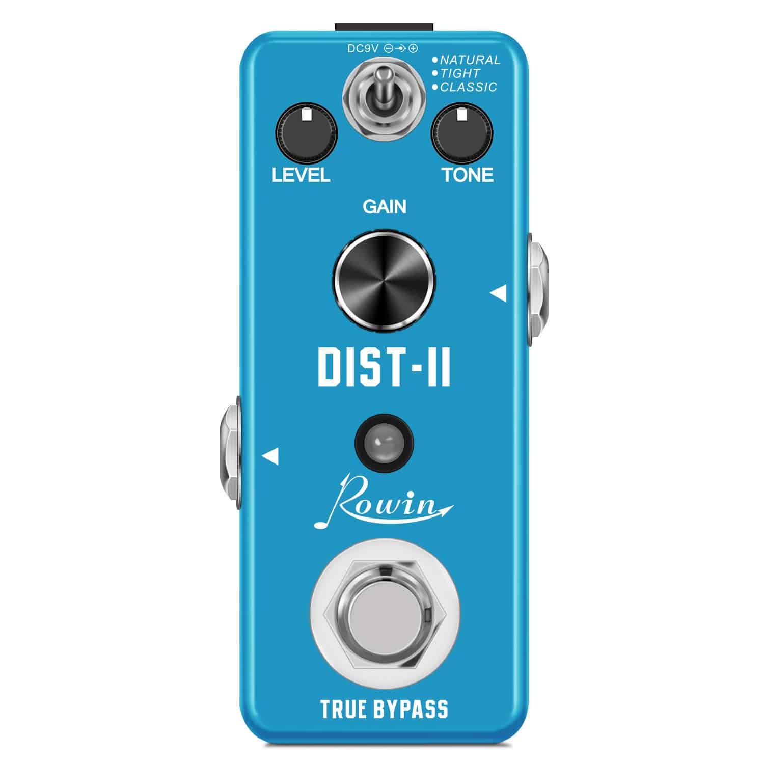 Pedal de Efecto de Distorsión de Guitarra Rowin Mini Analog