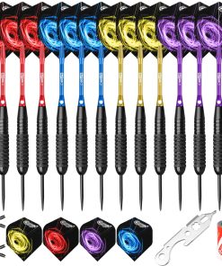 Juego de Dardos Steel Tip CyeeLife 22g con Ejes de Aluminio