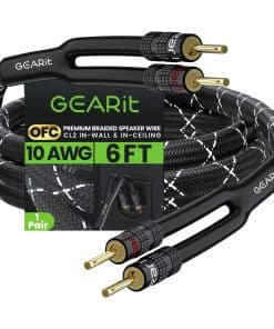 Cable de Altavoz GearIT 10AWG con Conectores Tipo Banana