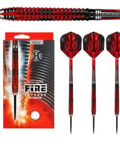 Set de dardos de punta de acero Harrows Fire Inferno 90%