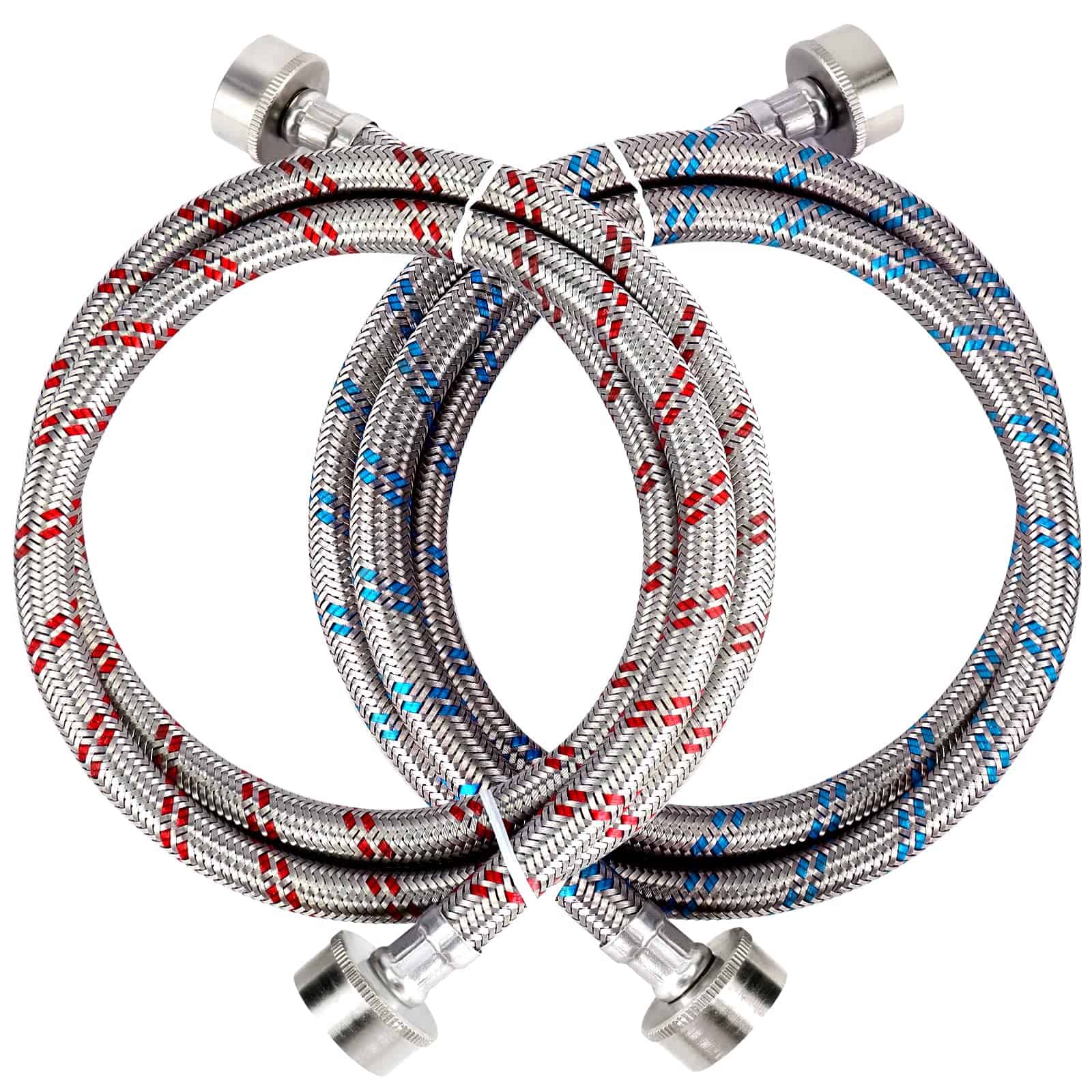 Mangueras de Lavadora de Acero Inoxidable Premium de 4 pies