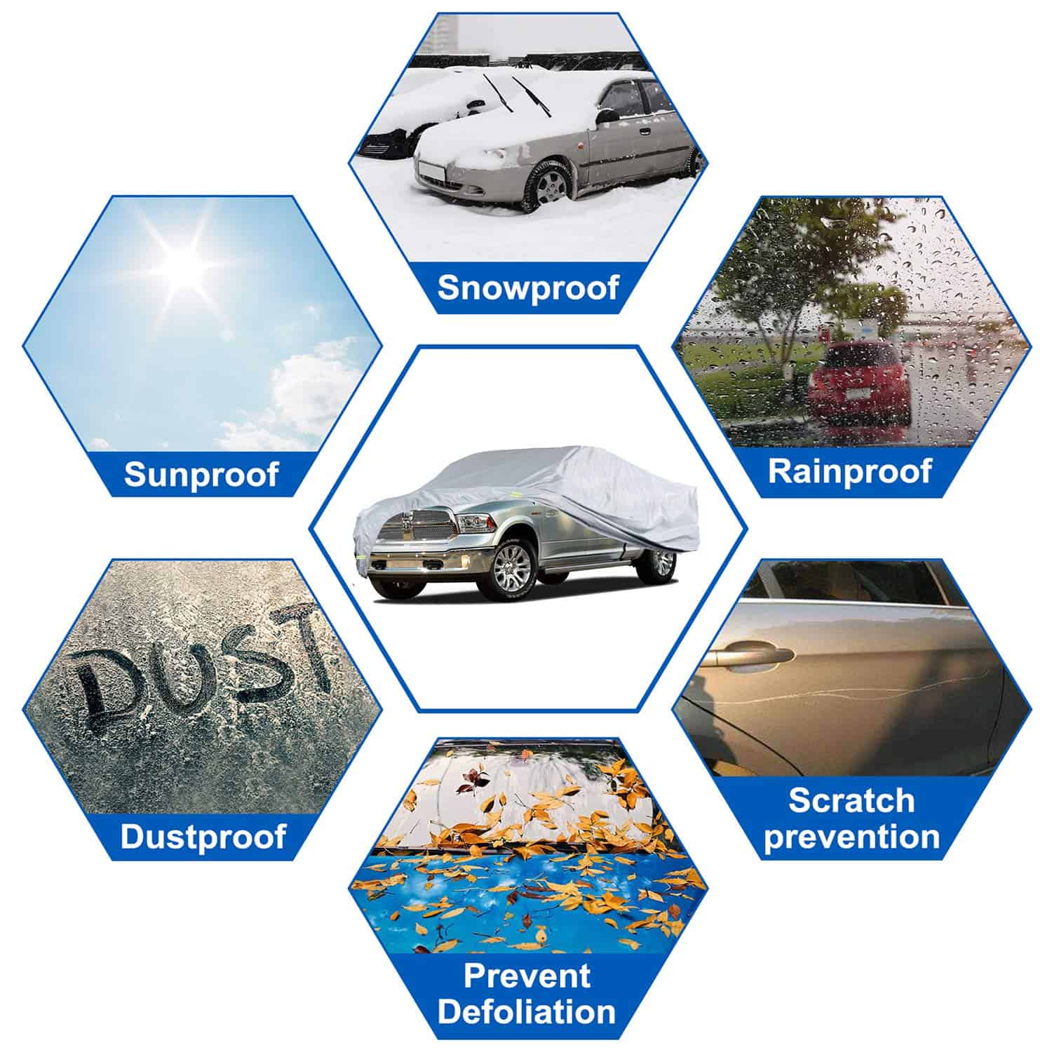 Cubierta de camión impermeable todo clima KouKou, 6 capas - Imagen 7