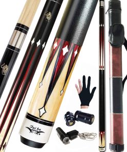 Taco de billar 2 piezas Tai ba + Estuche rígido, Punta de