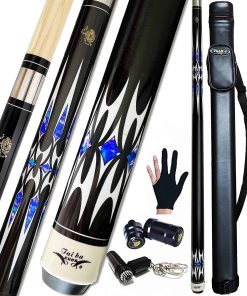 Taiba cues 2-Piece Taco de Billar + Estuche Rígido, Punta