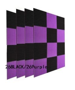 Paquete de 52 Paneles de Espuma Acústica de 1 x 12 x 12