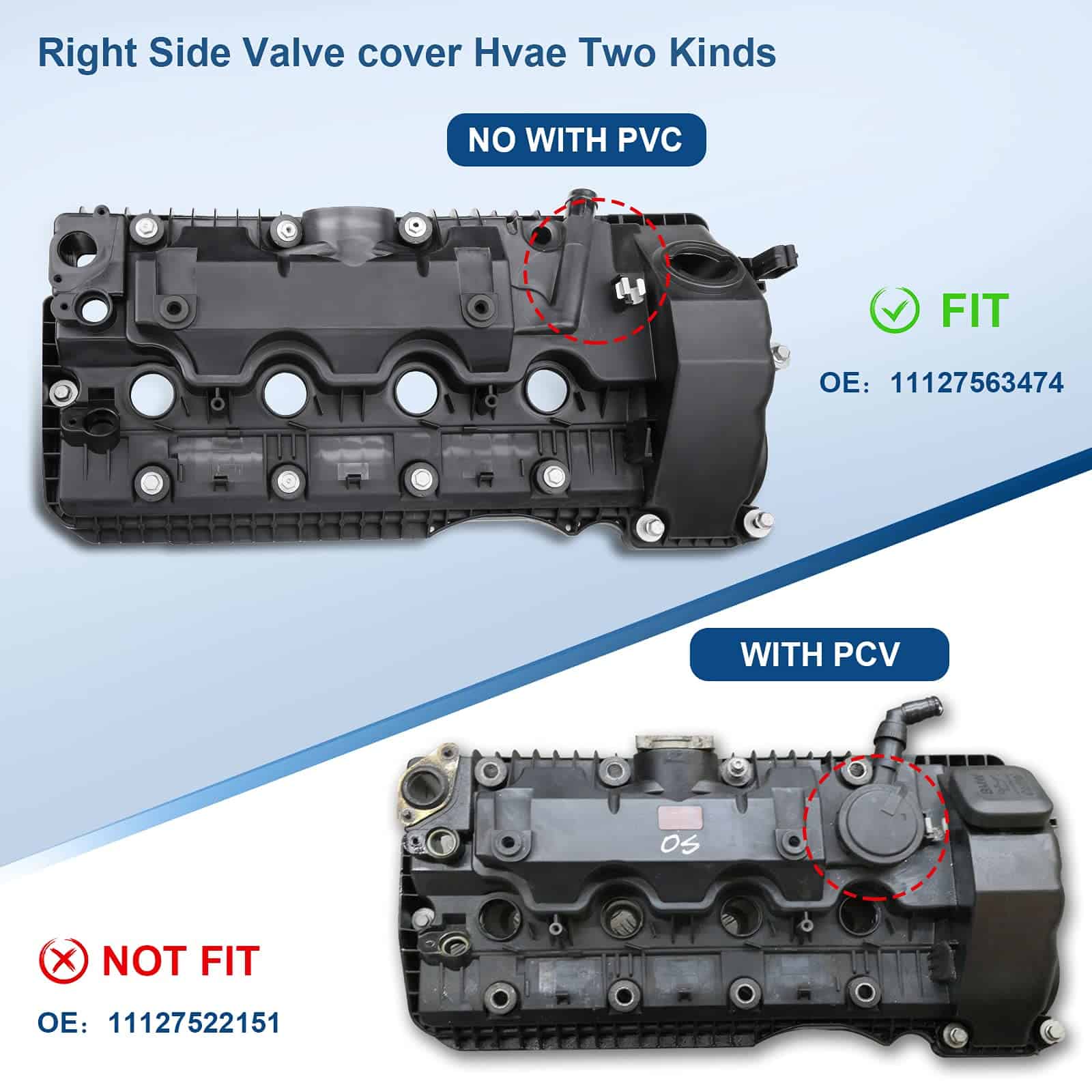 Conjunto de Tapas de Válvulas MITZONE N62 con Juntas y - Imagen 6