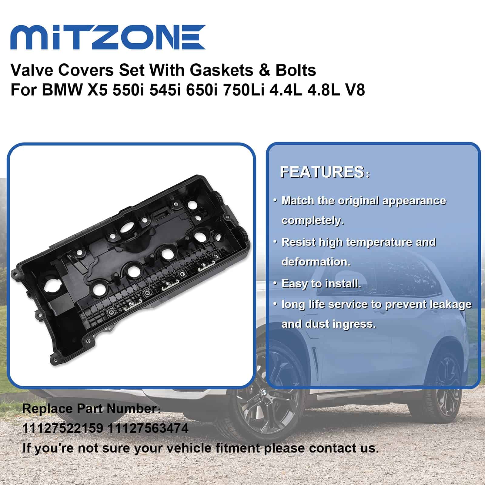 Conjunto de Tapas de Válvulas MITZONE N62 con Juntas y - Imagen 5