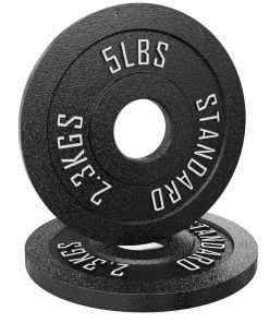 Placas de Pesas Metálicas Estándar Synergee de 5 lb Par.