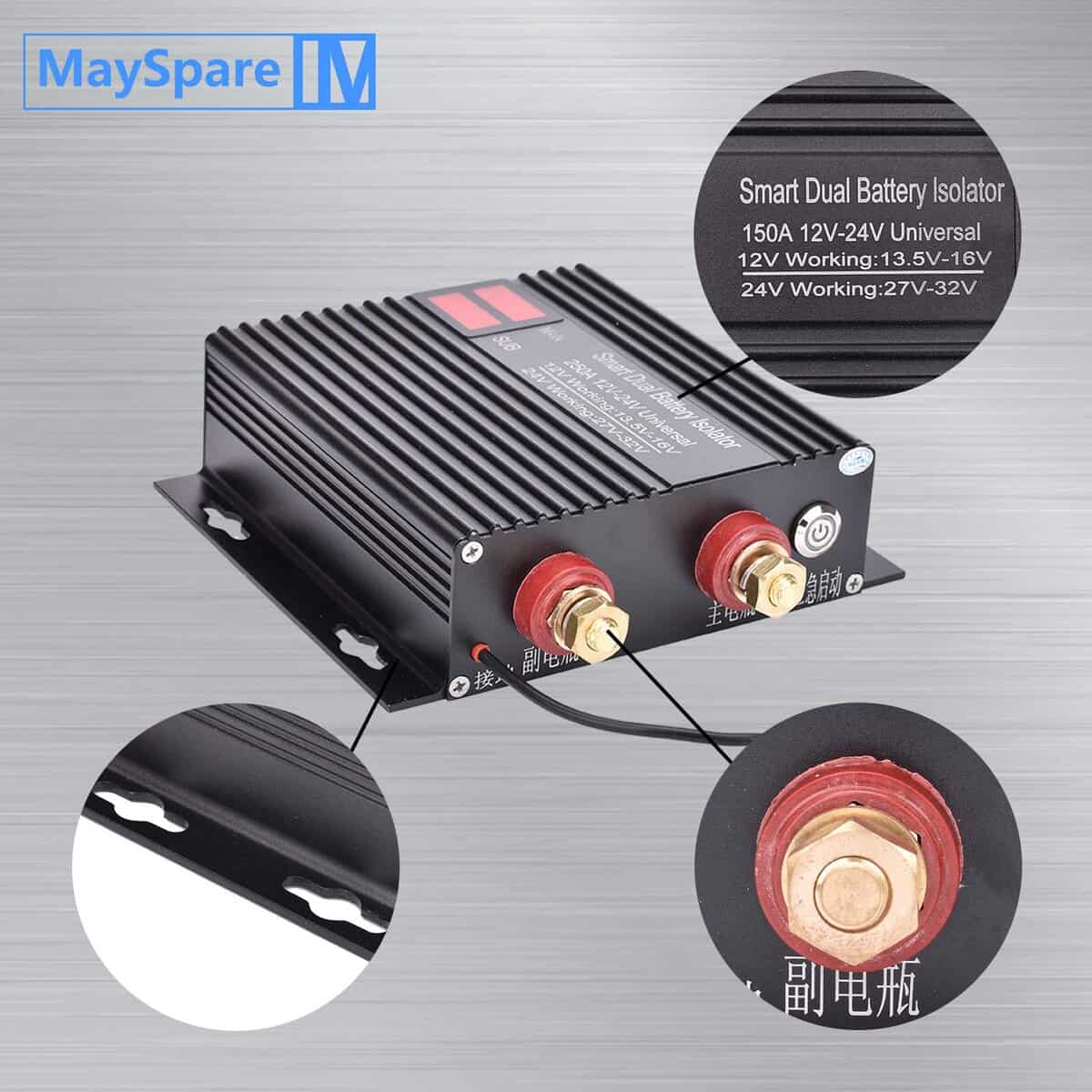 150 Amp Dual Battery Smart Isolator Universal 12V/24V - Imagen 4