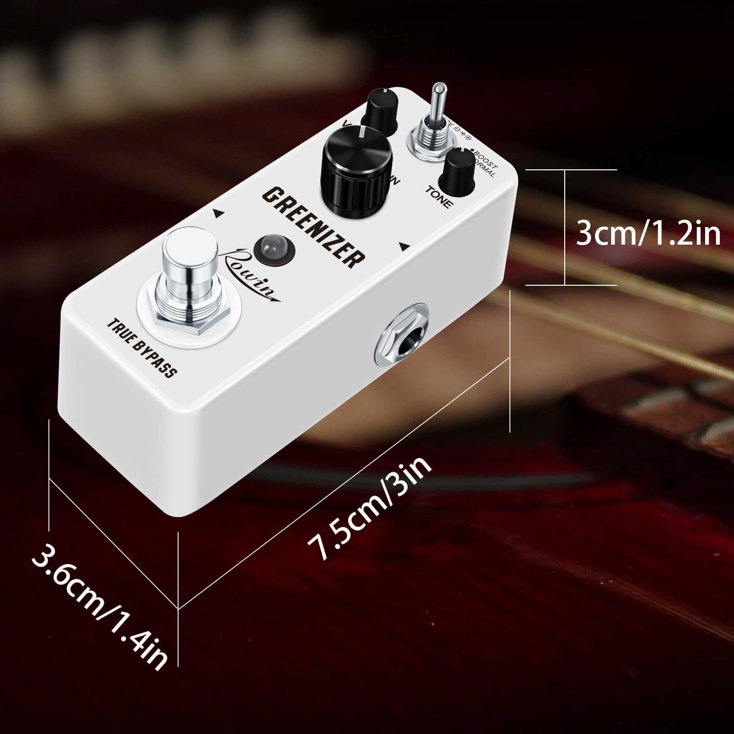 Pedal de Efecto Overdrive Rowin Greenizer Mini Pedal - Imagen 7