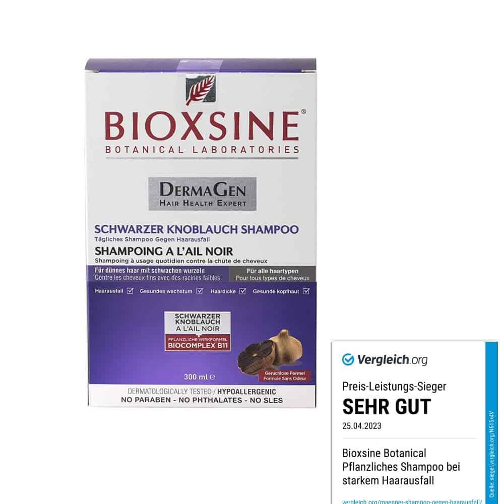 Shampoo Bioxsine Herbal con Ajo Negro para Crecimiento y - Imagen 3