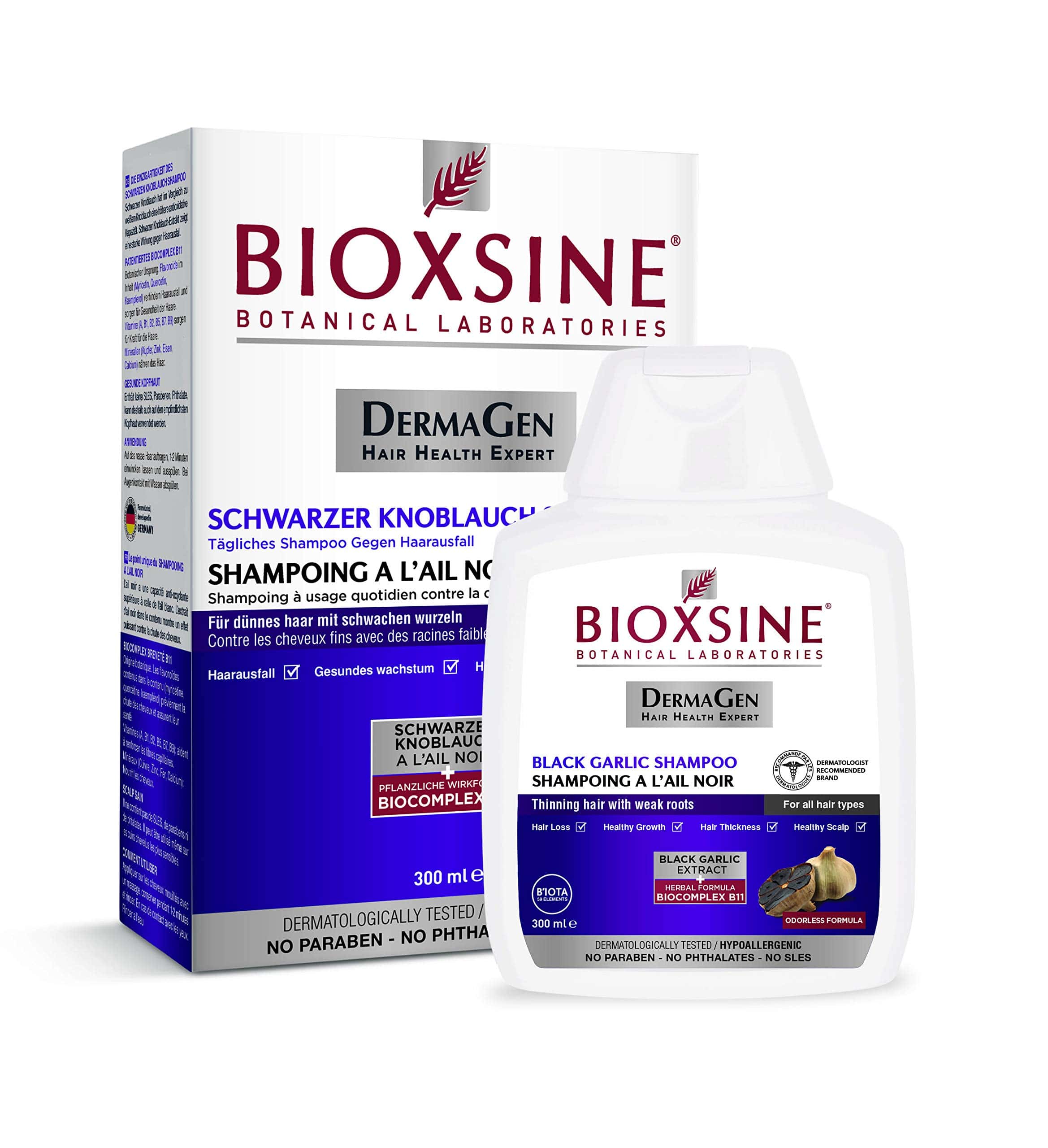 Shampoo Bioxsine Herbal con Ajo Negro para Crecimiento y