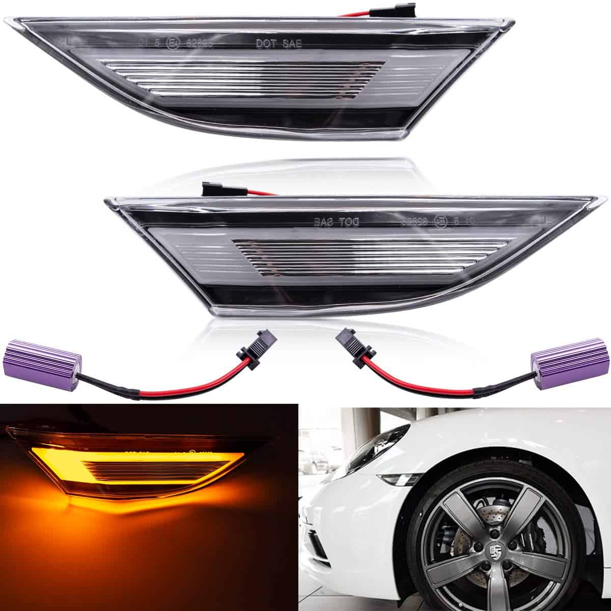 Kit de Luces LED de Marcador Lateral para Porsche 911 991.1