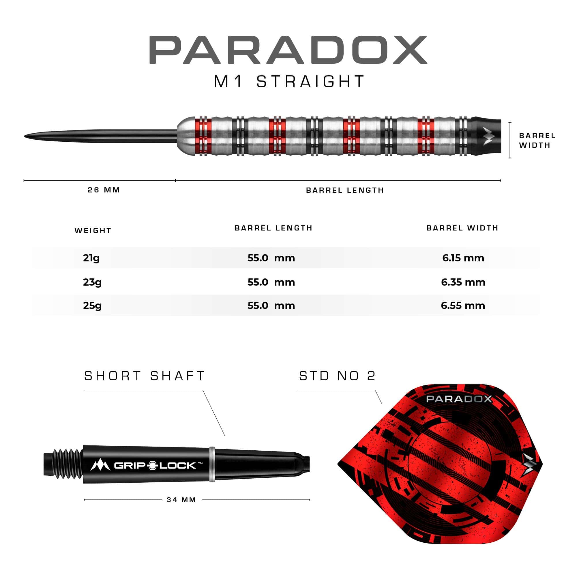Mission Paradox M1 90% Dardos de 23 g - Imagen 6