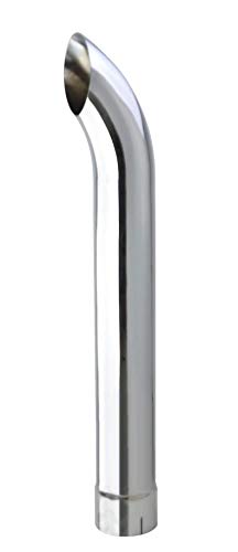 Tubo de escape cromado de 5" de diámetro, 36" de longitud