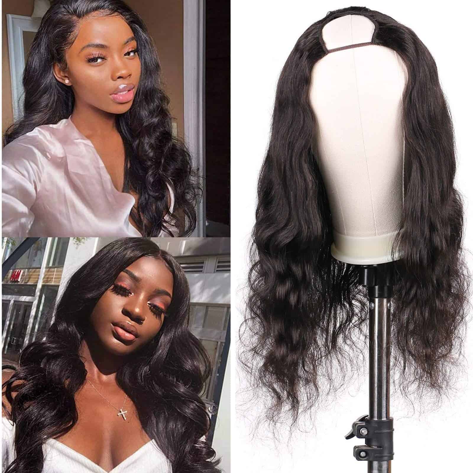 Pelucas en Forma de U de Pelo Humano para Mujeres, 100%